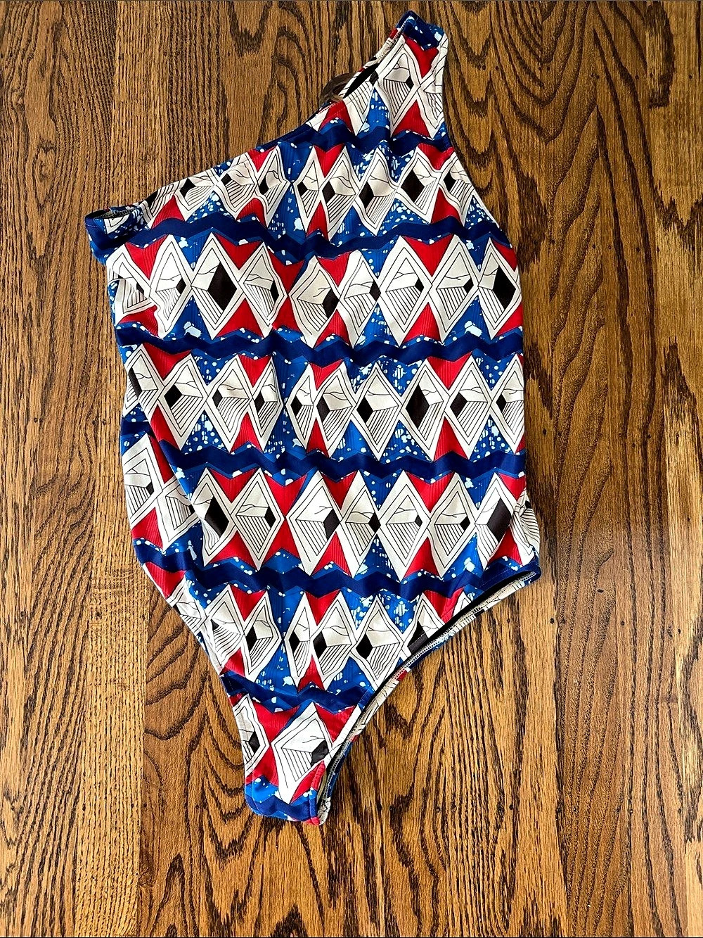 OFOURE Geometric One Piece in Blue & Red Size 3XL NWT